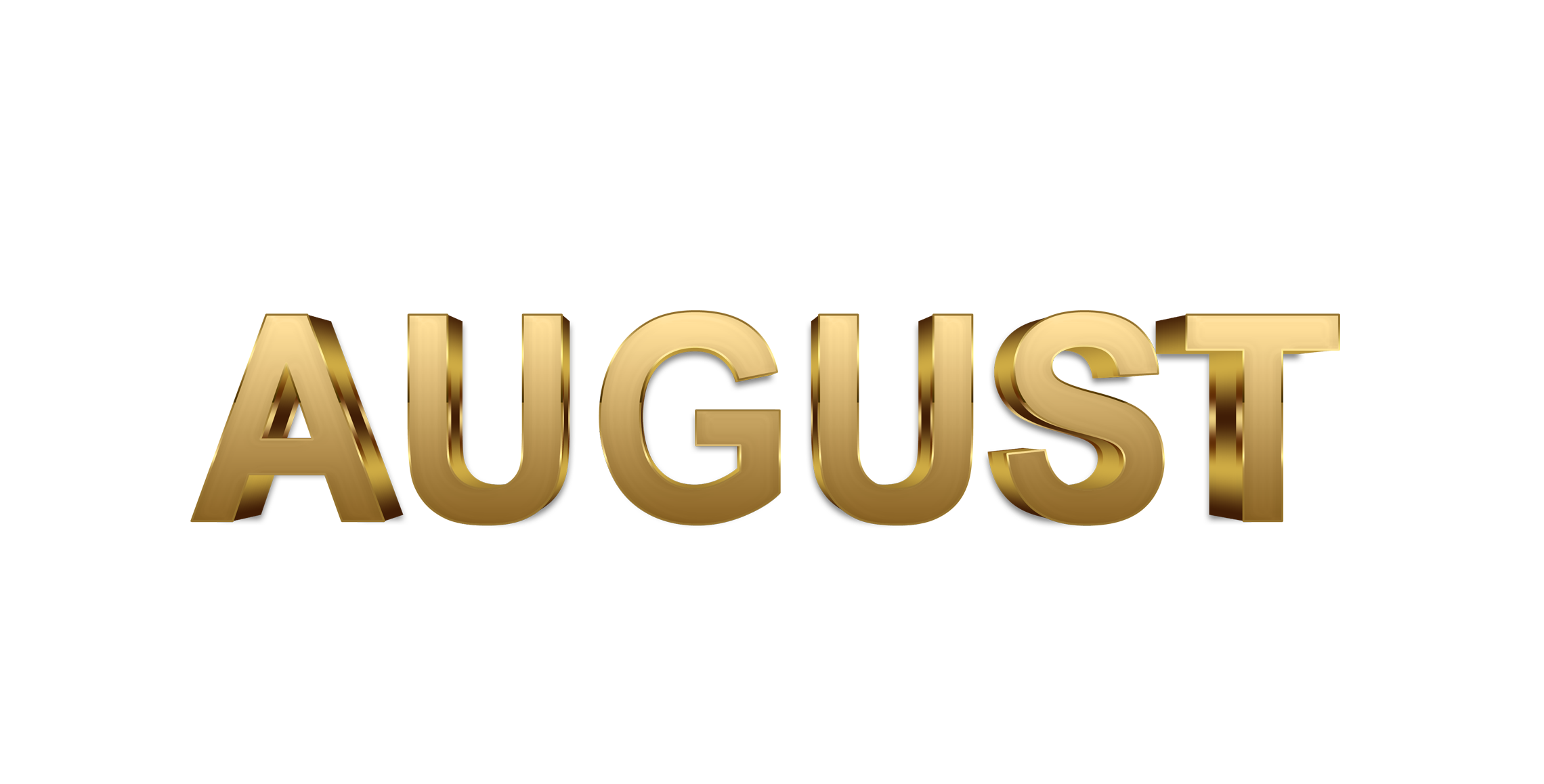 August word png, August png,  word August gold text typography PNG images free